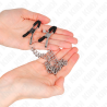 KINK - PINZAS PARA PEZONES CON DOBLE CADENA GRUESA PLATEADO 20-23 CM