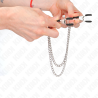 KINK - PINZAS PARA PEZONES CON DOBLE CADENA GRUESA PLATEADO 20-23 CM