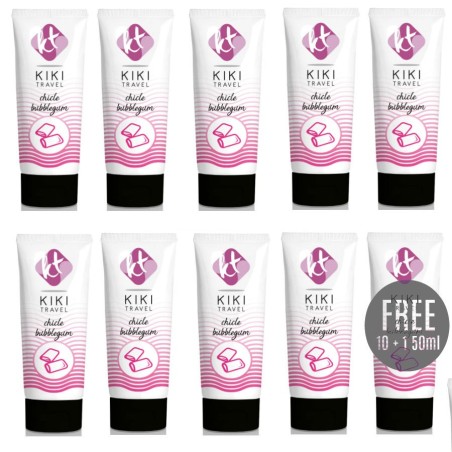KIKÍ TRAVEL - LUBRICANTE SABOR A CHICLE 50ML 10 1 GRATIS