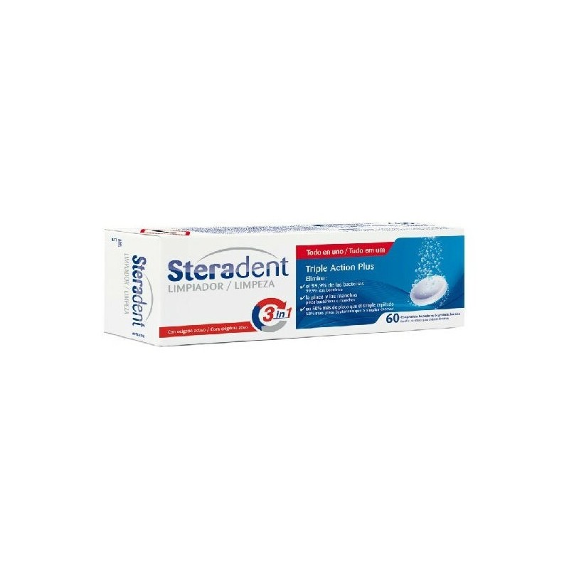 STERADENT TRIPLE ACCIÓN ANTICORROSIÓN PLUS 60UDS