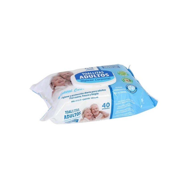 SET 40 TOALLITAS ADULTOS C/TAPA 20X30 CM