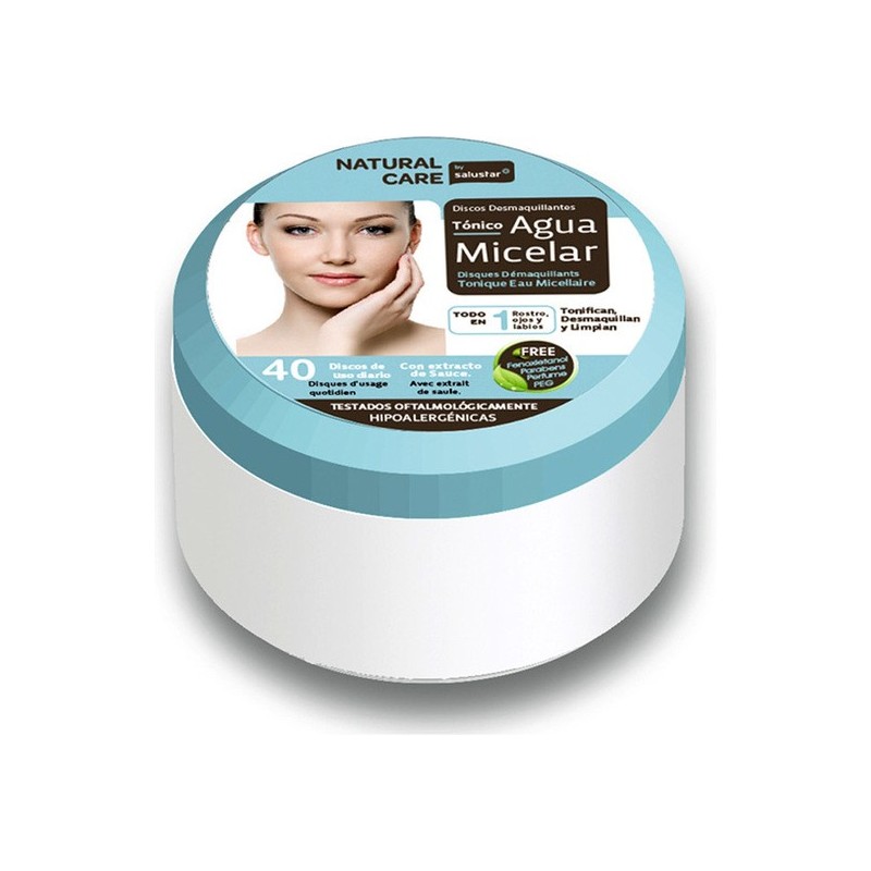 DISCOS DESMAQUILLANTES AGUA MICELAR 40 UDS