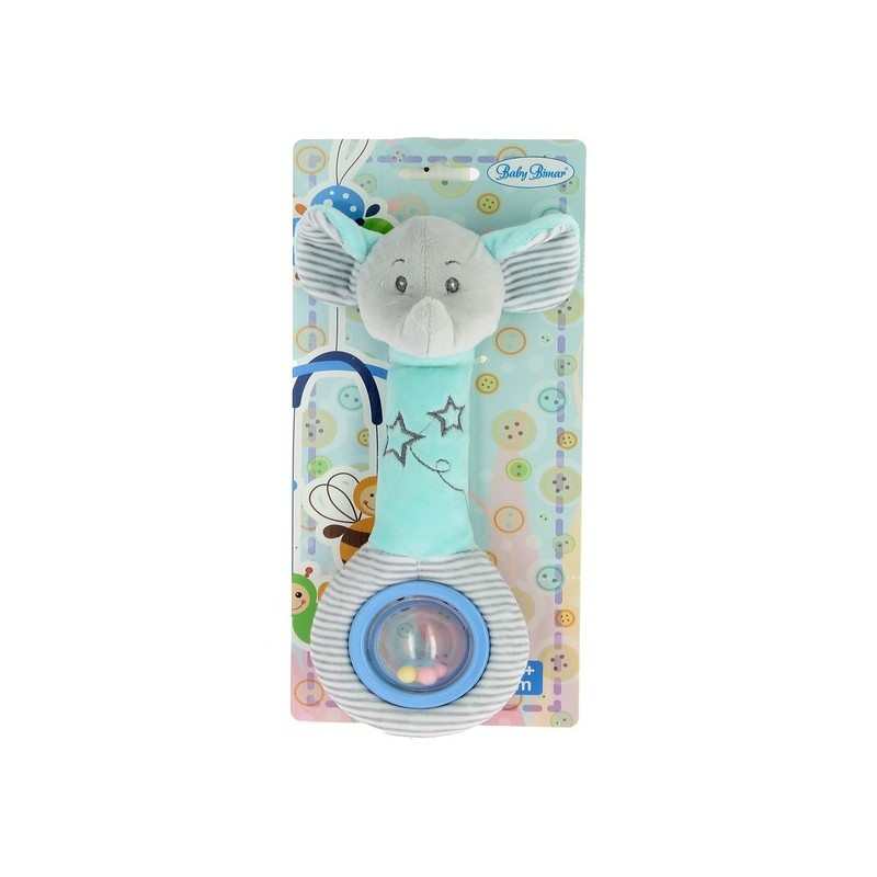 SONAJERO ELEFANTE VERDE PITO+BOLITAS 25CM