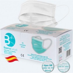 50 MASCARILLAS HIGIÉNICAS MASCARILLAS QUIRÚRGICAS DESHECHABLES TIPO IIR