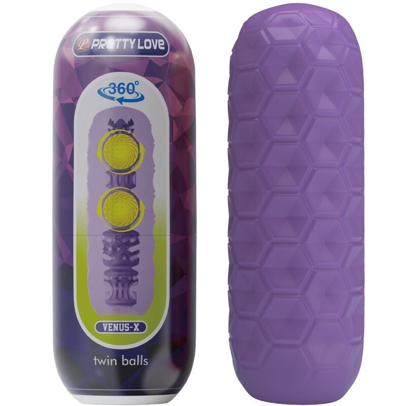 PRETTY LOVE - TWIN BALLS MASTURBADOR MASCULINO MORADO PRETTY LOVE - TWIN BALLS MASTURBADOR MASCULINO MORADO