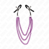 KINK - PINZAS PARA PEZONES CON TRIPLE CADENA VIOLETA 20-23-28 CM
