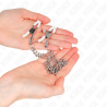 KINK - PINZAS PARA PEZONES CON DOBLE CADENA FINA PLATEADO 20-23 CM
