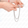 KINK - PINZAS PARA PEZONES CON DOBLE CADENA FINA PLATEADO 20-23 CM
