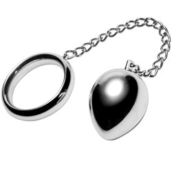 METAL HARD - COCK RING 40MM CADENA CON BOLA METAL