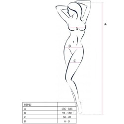 PASSION - WOMAN BS013 BODYSTOCKING ROJO TALLA ÚNICA