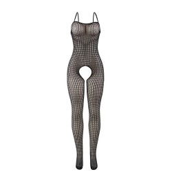 SUBBLIME - 951726 BODYSTOCKING CROTCHLESS DE REJILLA ELÁSTICO NEGRO TALLA ÚNICA