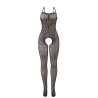 SUBBLIME - 951726 BODYSTOCKING CROTCHLESS DE REJILLA ELÁSTICO NEGRO TALLA ÚNICA