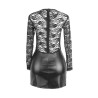 SUBBLIME - 955601 VESTIDO DE MANGA LARGA CON ENCAJE NEGRO L-XL