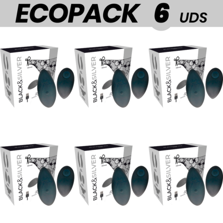 ECOPACK 6 UDS - BLACKandSILVER ZARA ESTIMULADOR CONTROL REMOTO