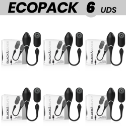 ECOPACK 6 UDS - BLACKandSILVER JENELL HUEVO VIBRADOR RECARGABLE