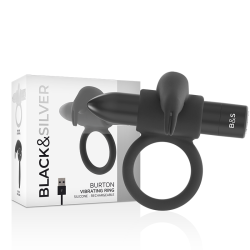 BLACKandSILVER - BURTON ANILLO 10 MODOS VIBRACIÓN NEGRO