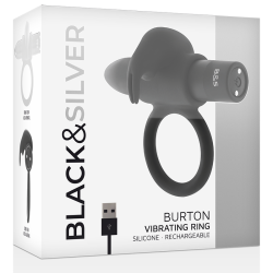 BLACKandSILVER - BURTON ANILLO 10 MODOS VIBRACIÓN NEGRO