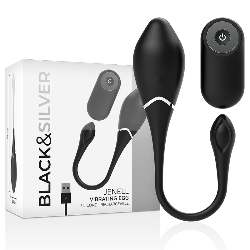 BLACKandSILVER - JENELL HUEVO VIBRADOR RECARGABLE