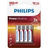 PHILIPS - POWER ALKALINE PILA AAA LR03 BLISTER4