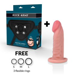 ROCKARMY - ARNES DUAL DENSITY TIGER DILDO REALISTA 14 CM -O- 4.46 CM