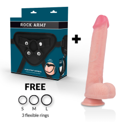 ROCKARMY - ARNÉS LIQUID SILICONE DILDO PREMIUM KINGCOBRA 24 CM -O- 4.77 CM
