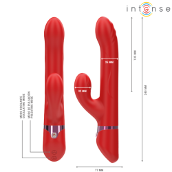 INTENSE - LELE VIBRADOR MULTIFUNCIÓN ROTATORIO and OSCILACIÓN and ESTIMULACIÓN ROJO