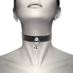 COQUETTE CHIC DESIRE - COLLAR CUERO VEGANO ACCESORIO WOMAN CASCABEL-ARO
