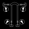 FETISH SUBMISSIVE - POSICIÓN MASTER CON 4 ESPOSAS CON FORRO DE NEOPRENO