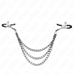 KINK - PINZAS PARA PEZONES CON TRIPLE CADENA NEGRO 20-23-28 CM