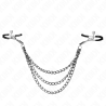 KINK - PINZAS PARA PEZONES CON TRIPLE CADENA NEGRO 20-23-28 CM