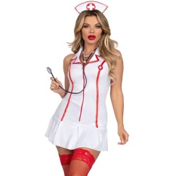 LEG AVENUE - DISFRAZ ENFERMERA JEFA BLANCO S-M