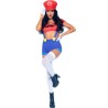 LEG AVENUE - DISFRAZ SEXY MARIO BROS ROJO-AZUL M