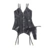 SUBBLIME - 955458 BODY CON CREMALLERA DE CUERO NEGRO S-M