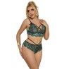 SUBBLIME - 954086 SUJETADOR PANTIES ENCAJE VERDE S-M