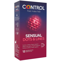 CONTROL - SENSUAL DOTS and LINES PUNTOS Y ESTRIAS 12 UDS
