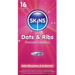 SKINS - DOTS and RIBS PRESERVATIVOS PREMIUM PACK 16