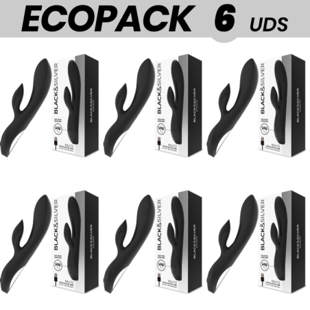 ECOPACK 6 UDS - BLACKandSILVER KAULTZ VIBRADOR CONTROL TOUCH