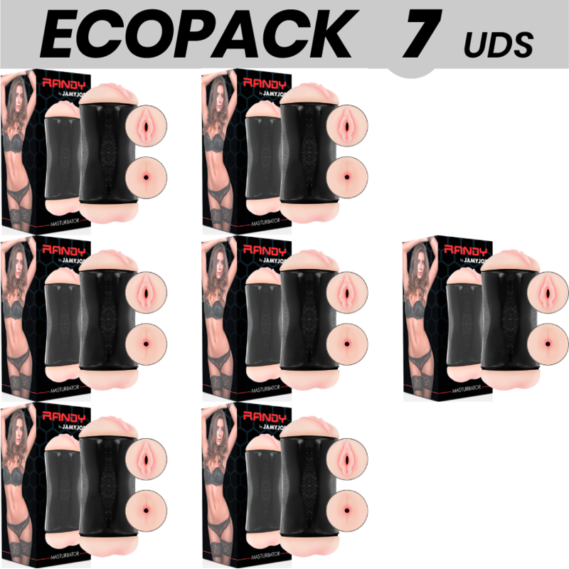 ECOPACK 7 UDS - JAMYJOB RANDY MASTURBADOR DOBLE ENTRADA - VAGINA Y ANO ECOPACK 7 UDS - JAMYJOB RANDY MASTURBADOR DOBLE ENTRADA - VAGINA Y ANO