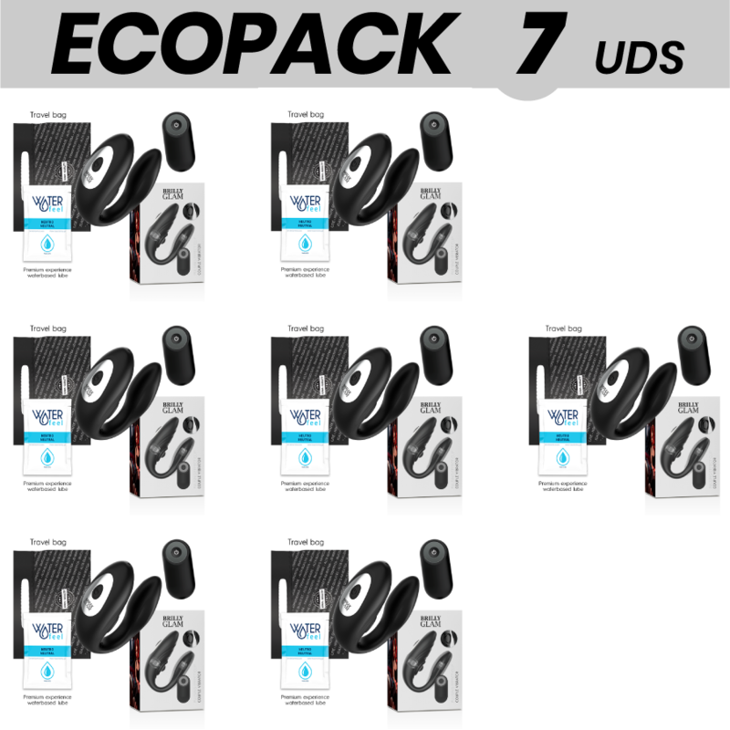 ECOPACK 7 UDS - BRILLY GLAM COUPLE PULSING and VIBRATING CONTROL REMOTO