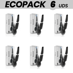 ECOPACK 6 UDS - BLACKandSILVER BECK WAND Y ONDAS ESTIMULADORAS 2 EN 1 SILICONA