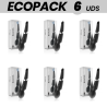 ECOPACK 6 UDS - BLACKandSILVER BECK WAND Y ONDAS ESTIMULADORAS 2 EN 1 SILICONA