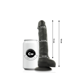 COCK MILLER - DILDO REALÍSTICO SILICONA DENSITY ARTICULABLE NEGRO 18 CM