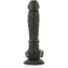 COCK MILLER - DILDO REALÍSTICO SILICONA DENSITY ARTICULABLE NEGRO 18 CM