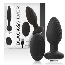 BLACKandSILVER - WELLS PLUG ROTADOR ANAL SILICONA CONTROL REMOTO