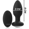 BLACKandSILVER - WELLS PLUG ROTADOR ANAL SILICONA CONTROL REMOTO