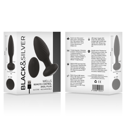 BLACKandSILVER - WELLS PLUG ROTADOR ANAL SILICONA CONTROL REMOTO