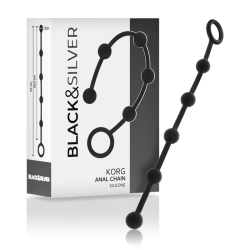 BLACKandSILVER - KORG ROSARIO ANAL INICIACION SILICONA 21 CM