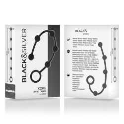 BLACKandSILVER - KORG ROSARIO ANAL INICIACION SILICONA 21 CM
