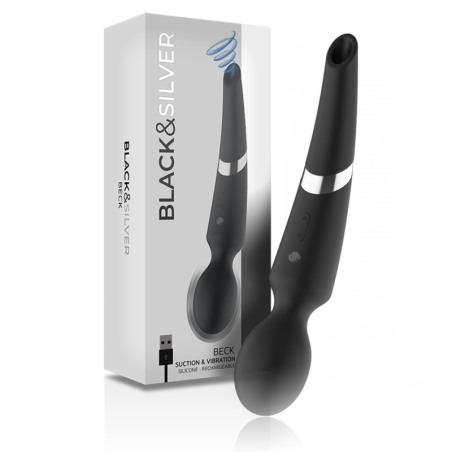 BLACKandSILVER - BECK WAND Y ONDAS ESTIMULADORAS 2 EN 1 SILICONA