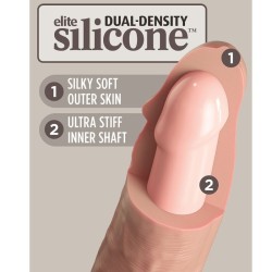 KING COCK - ÉLITE DILDO REALÍSTICO VIBRADOR and SILICONA 15.2 CM